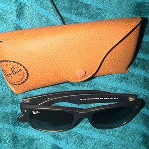 Kids Ray-Ban Black Sunglasses with Tan Case